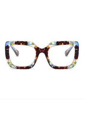 +2.00 Oversized reading glasses anti blue light